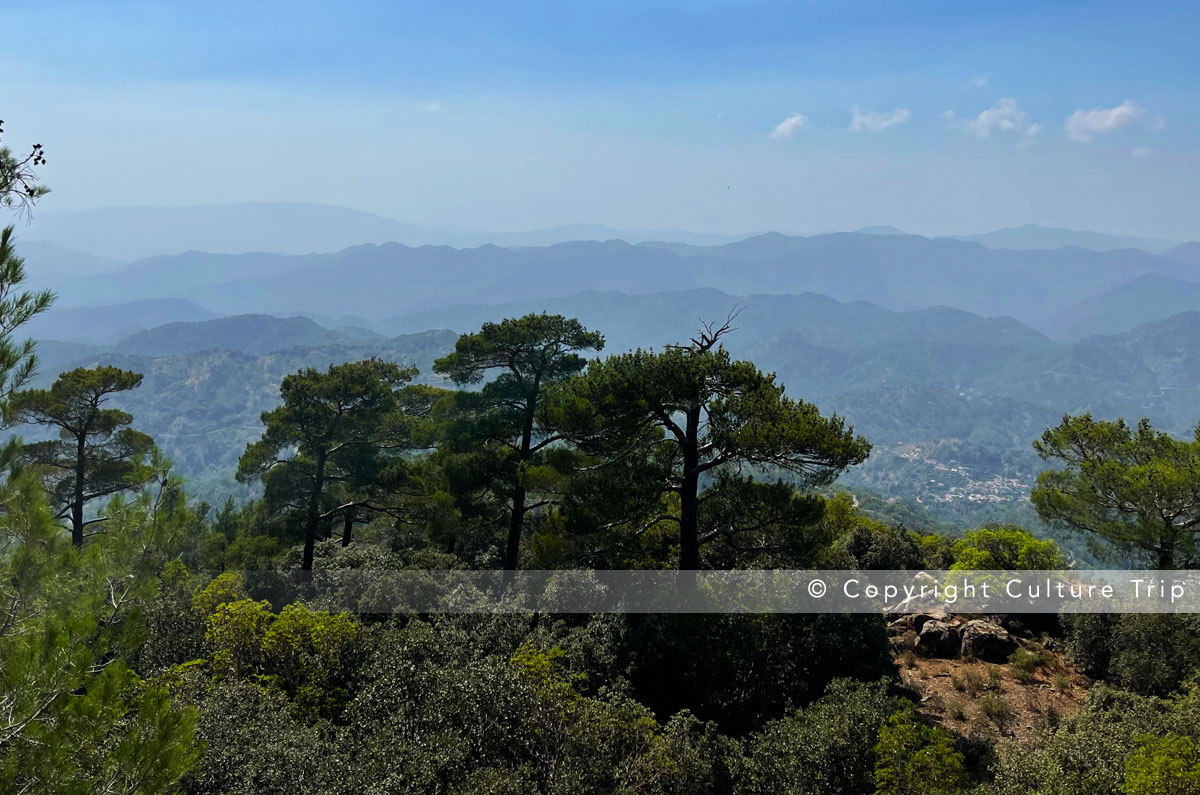 Vue sur le massif de Troodos