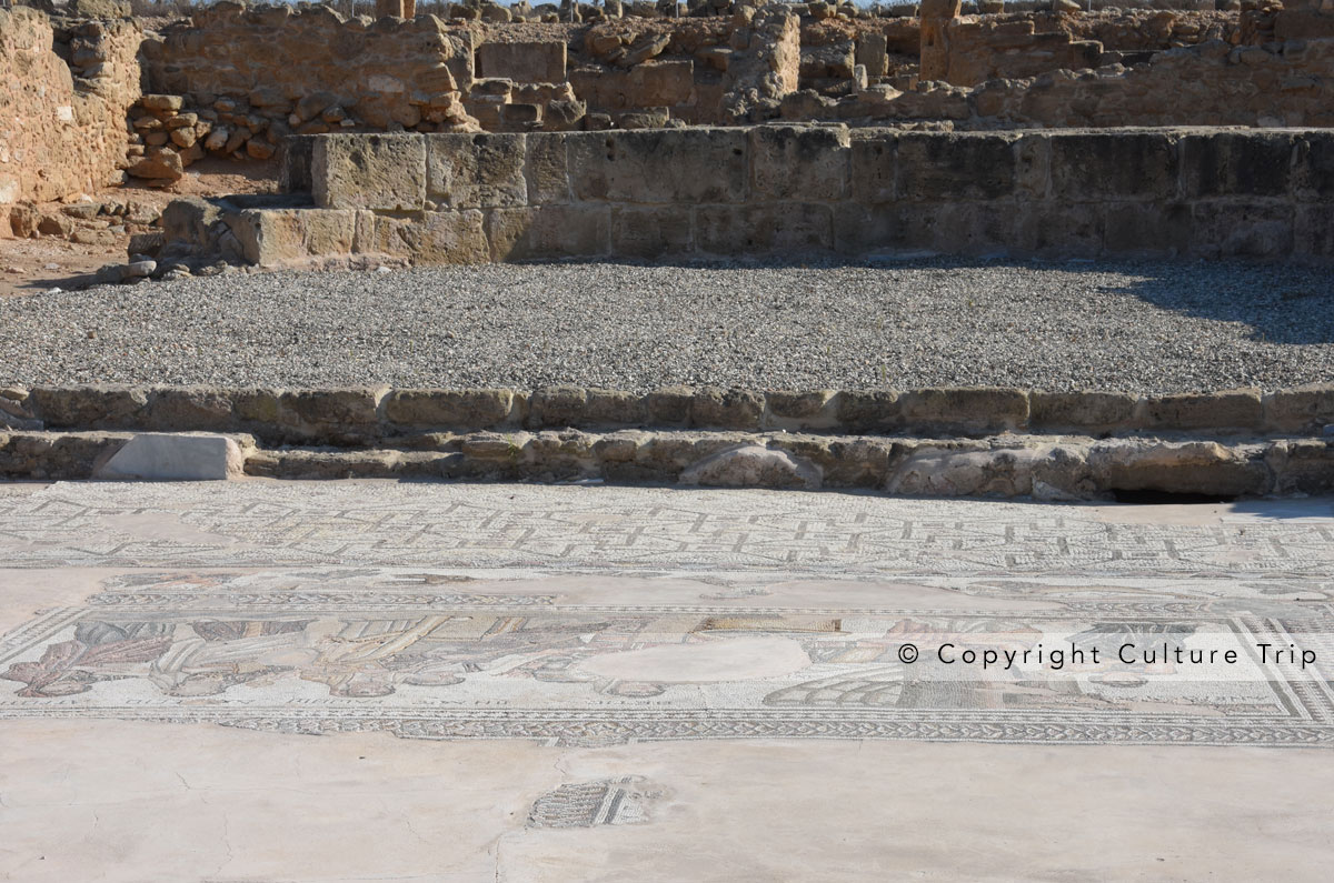 Les salles de réception étaient décorées de mosaïques