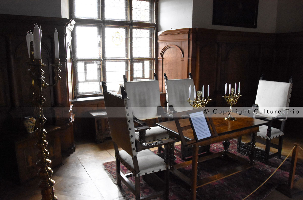 La salle de réception de l'appartement du grand maître